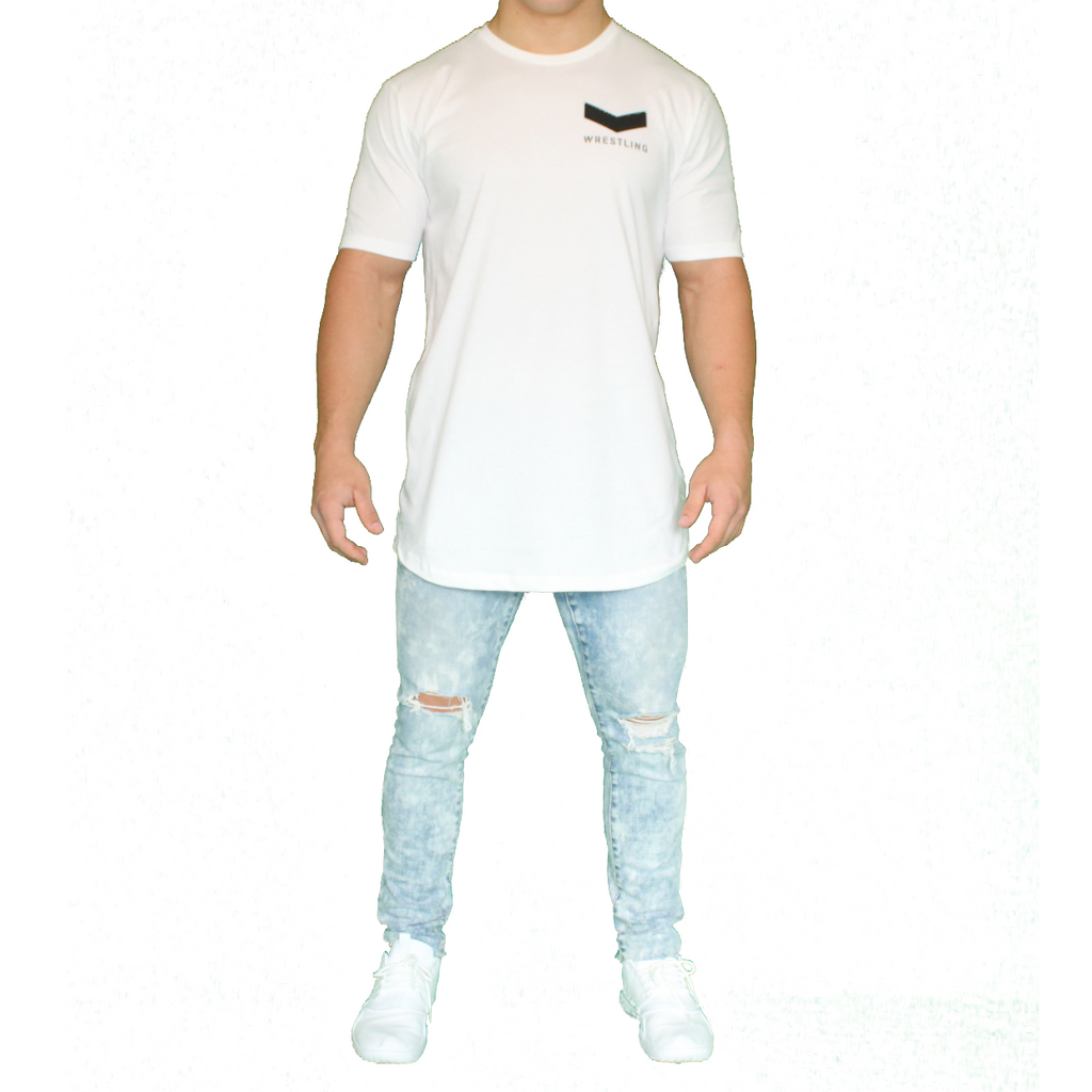 Vector Long Body Tee - White